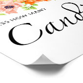 Kleine pompoenfloral schat hoeveel snoepjes poster (Hoek)