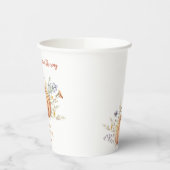 Kleine pompoenflorale baby shower papieren bekers (Links)