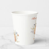 Kleine pompoenflorale baby shower papieren bekers (Rechts)