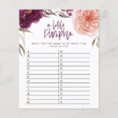 Kleine pompoenflorale douche raadt het woord flyer (Voorkant)