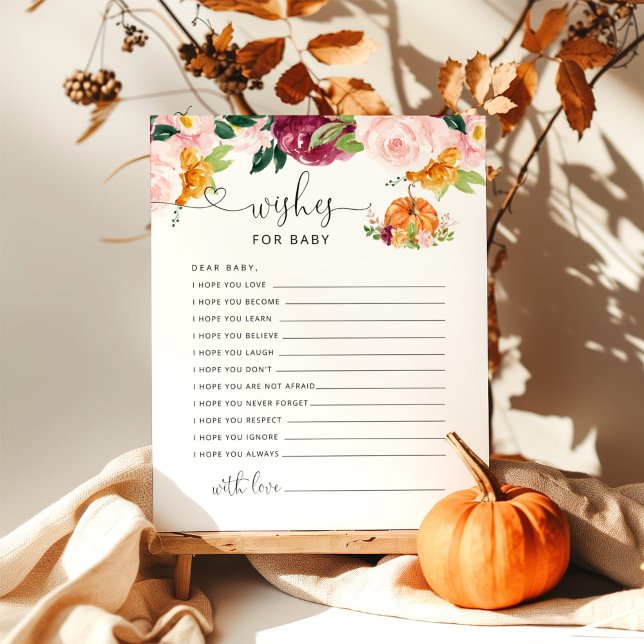 Kleine pompoenflorale wensen voor baby (Creator heeft geüpload)