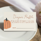 Kleine pompoenHerfst Baby shower Diaper Raffle Informatiekaartje