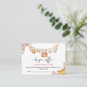 Kleine pompoenHerfst Baby shower Diaper Raffle Informatiekaartje (Staand voorkant)
