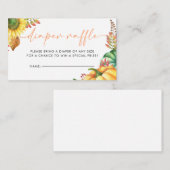 Kleine pompoenHerfst Baby shower Diaper Raffle Informatiekaartje (Voorkant / Achterkant)