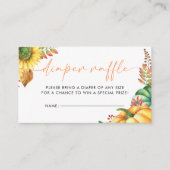 Kleine pompoenHerfst Baby shower Diaper Raffle Informatiekaartje (Voorkant)