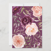 Kleine pompoenherfst baby shower nodigt paars uit (Achterkant)