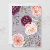 Kleine pompoenherfst baby shower nodigt paars uit (Achterkant)