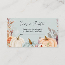 Kleine pompoenHerfst Diaper Raffle Baby shower Informatiekaartje