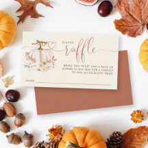 Kleine pompoenHerfst Diaper Raffle Baby shower