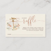 Kleine pompoenHerfst Diaper Raffle Baby shower Informatiekaartje (Voorkant)