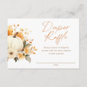 Kleine pompoenHerfst Diaper Raffle Baby shower Informatiekaartje (Voorkant)