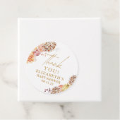 Kleine pompoenHerfst Floral Baby shower Bedankjes Labels (In situ)