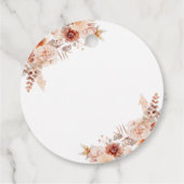 Kleine pompoenHerfst Floral Baby shower Bedankjes Labels (Achterkant)