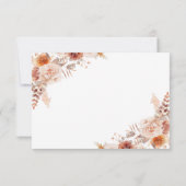 Kleine pompoenHerfst Floral Baby shower Bedankkaart (Achterkant)