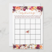 Kleine pompoenHerfst Floral Baby shower Kaart (Voorkant)