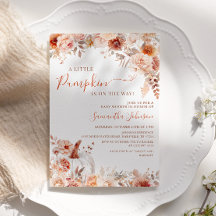 Kleine pompoenHerfst Floral Baby shower