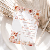 Kleine pompoenHerfst Floral Baby shower Kaart