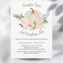 Kleine pompoenHerfst Floral Baby shower