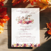 Kleine pompoenHerfst Floral Baby shower Kaart