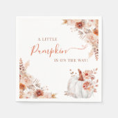 Kleine pompoenHerfst Floral Baby shower Servet (Voorkant)