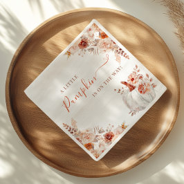 Kleine pompoenHerfst Floral Baby shower Servet