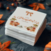 Kleine pompoenHerfst Floral Baby shower Servet