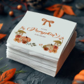 Kleine pompoenHerfst Floral Baby shower Servet