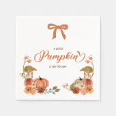 Kleine pompoenHerfst Floral Baby shower Servet (Voorkant)