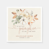 Kleine pompoenHerfst Floral Baby shower Servet (Voorkant)