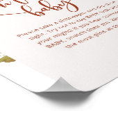 Kleine pompoenherfst Zeg geen baby Poster (Hoek)