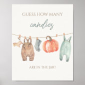 Kleine pompoenjongen kleding Raad eens hoeveel Sno Poster (Voorkant)