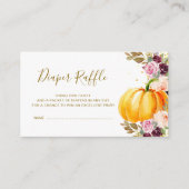 kleine pompoenkaart voor luiers informatiekaartje (Voorkant)