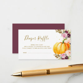 kleine pompoenkaart voor luiers informatiekaartje