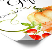 Kleine pompoenkaarten en cadeaubonborden poster (Hoek)