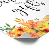 kleine pompoenkaarten en cadeaus baby shower poster (Hoek)