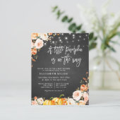 kleine pompoenkarton herfst floraal baby shower (Staand voorkant)