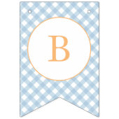 Kleine pompoenlichtblauwe Baby shower Vlaggetjes (Derde vlag)