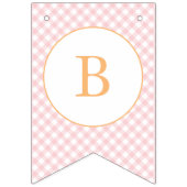 Kleine pompoenlichtroze Baby shower Vlaggetjes (Derde vlag)