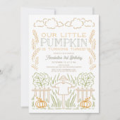 Kleine pompoenoogst vogelverschrikker Verjaardag Kaart (Voorkant)