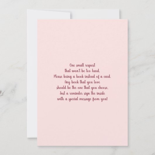 Kleine pompoenpampas baby shower uitnodiging (Achterkant)