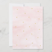 Kleine pompoenroze Baby shower Kaart (Achterkant)