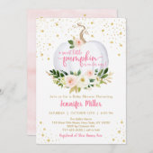 Kleine pompoenroze Baby shower Kaart (Voorkant / Achterkant)