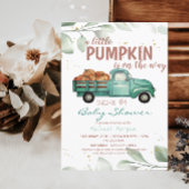 Kleine pompoentransport per Baby shower Kaart