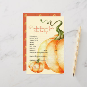 Kleine pompoenvoorspellingen en adviezen.