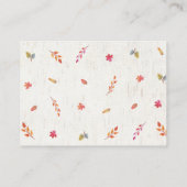 Kleine pompoenwagen Baby shower Diaper Raffle Informatiekaartje (Achterkant)