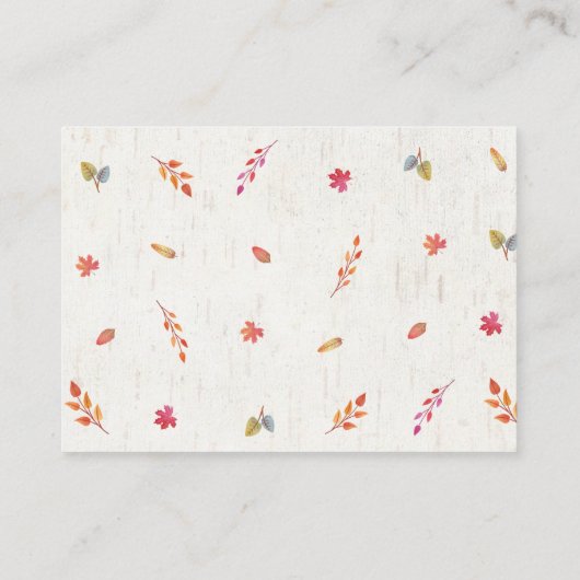 Kleine pompoenwagen Baby shower Diaper Raffle Informatiekaartje (Achterkant)