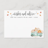 Kleine pompoenwensen en advies, Herfst Truck Advieskaart (Voorkant)