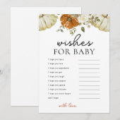 Kleine pompoenwensen voor Baby shower Kaart (Voorkant / Achterkant)