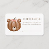 Kleine pompturfBeer Baby shower Diaper Raffle Enc Informatiekaartje (Voorkant)