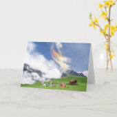 Kleine Pony en eenhoorns Kaart (Gele Bloem)